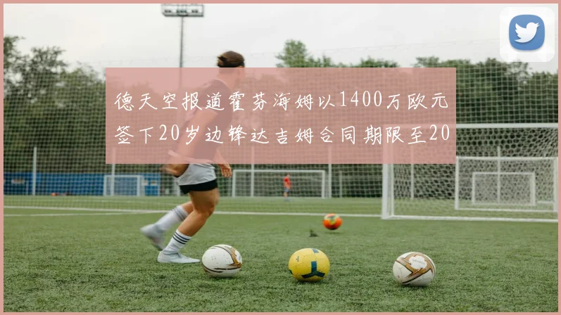 德天空报道霍芬海姆以1400万欧元签下20岁边锋达吉姆合同期限至2031年